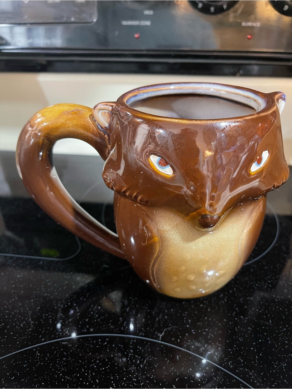 Gibson Large Porcelain Brown Fox Shaped Animal Mug 20 oz. Coffee Fox lovers gift